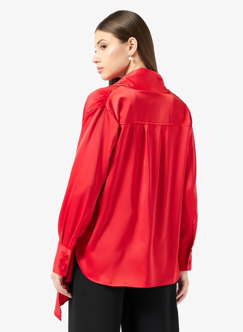 ايلا Blouse With Scarf Drape